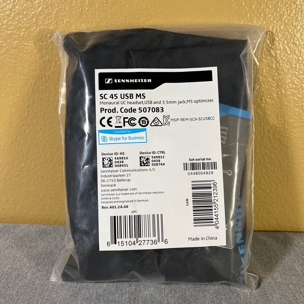 SENNHEISER Epos SC 45 USB MS - Single-Sided Headset 3.5mm New